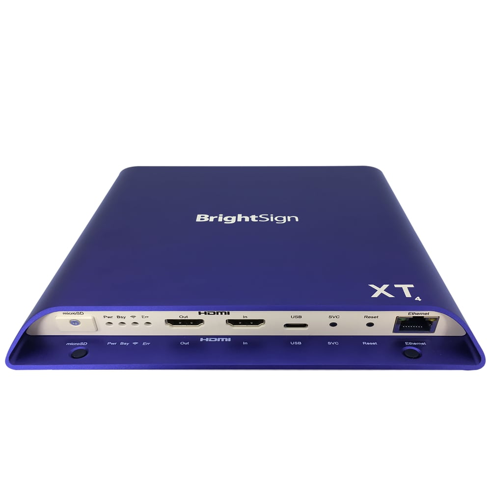 Brightsign XT1144-T Taa Compliant 4K Enterprise Html5 Media Player Poe+ (Gov Only)